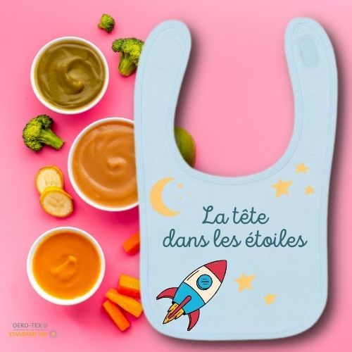 Bavoir personnalisé Légumes en Fête, Attache Scratch