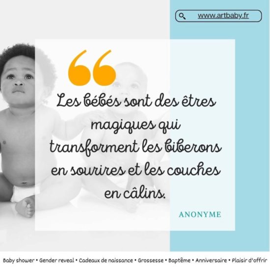 Citation sur la maternité et les bébés - Art Baby - Les citations du Vendredi